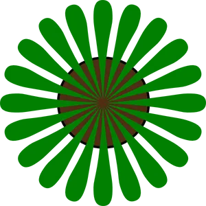Abstract Green Radial Design PNG