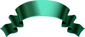 Abstract Green Ribbon Banner