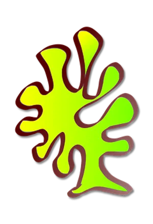Abstract Green Splash Art
