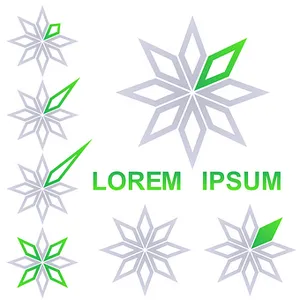 Abstract Green Star Logo Design PNG image