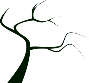 Abstract Green Tree Branches Vector