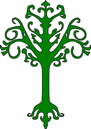 Abstract Green Tree Graphic