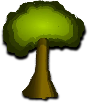 Abstract Green Tree Illustration
