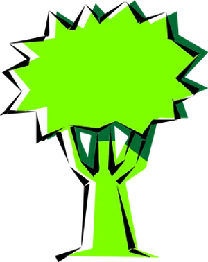 Abstract Green Tree Vector PNG image