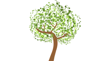 Abstract Green Tree Vector Illustration