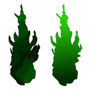 Abstract Green Trees Illustration