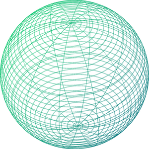 Abstract Green Wireframe Globe PNG image