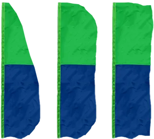 Abstract Greenand Blue Banners PNG image