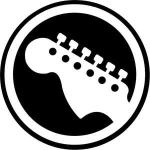 Abstract Guitar Outline Black Background PNG image