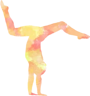 Abstract Gymnast Handstand Silhouette PNG image