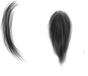 Abstract Hair Designon Black Background PNG image