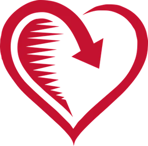 Abstract Heart Art PNG image