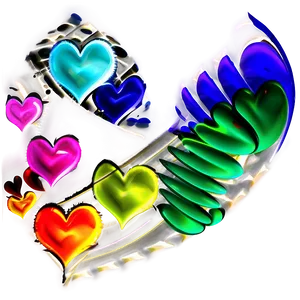 Abstract Heart Art PNG A