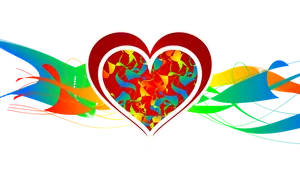 Abstract Heart Artwork