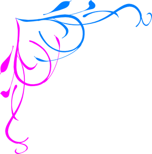 Abstract Heart Flourish Border