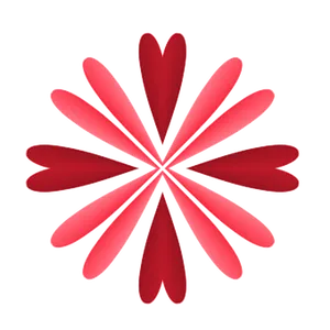 Abstract Heart Petal Design
