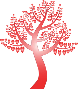 Abstract Heart Tree Vector PNG image