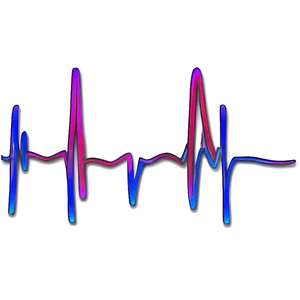 Abstract Heartbeat Line Design Png Nyp PNG image