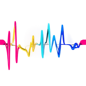 Abstract Heartbeat Line Design PNG Rda39