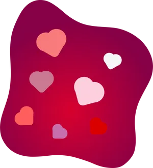 Abstract Hearts Background PNG image