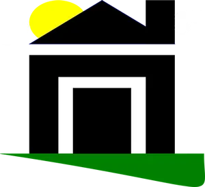 Abstract Home Under Moonlight