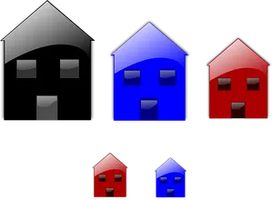 Abstract House Icons Set
