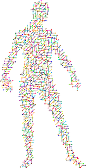 Abstract Human Figure Composedof Lines