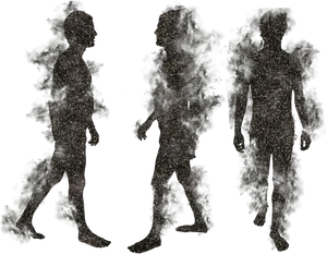 Abstract Human Silhouettes_ Triptych PNG