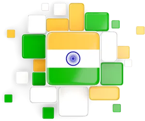 Abstract_ Indian_ Flag_ Art PNG image