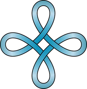 Abstract Infinity Knot Design PNG image
