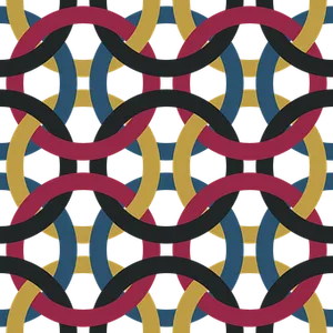 Abstract Interlocking Rings Pattern PNG image