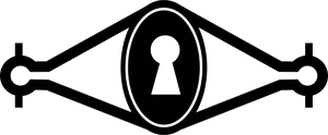 Abstract Keyhole Circle Design PNG image