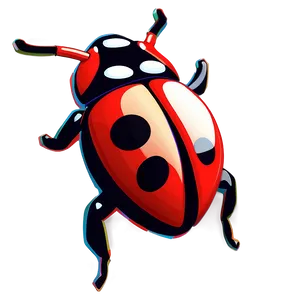 Abstract Ladybug Illustration PNG 05242024