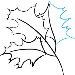 Abstract Leaf Line Art