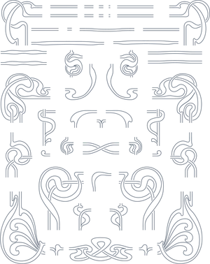Abstract Line Art Design Elements