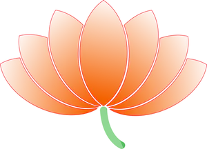 Abstract Lotus Flower Illustration