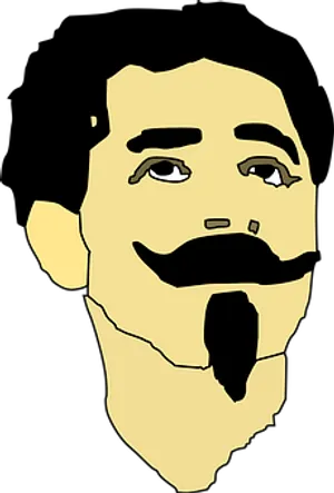 Abstract Male Face Illustration