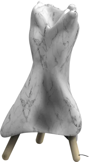 Abstract Marble Torso Sculpture PNG image