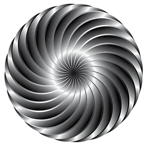 Abstract Metallic Spiral Illusion PNG image