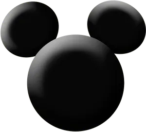 Abstract Mickey Mouse Head3 D Render PNG image
