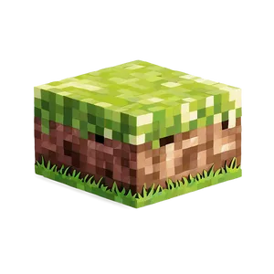 Abstract Minecraft Grass Block Png 05252024 PNG image