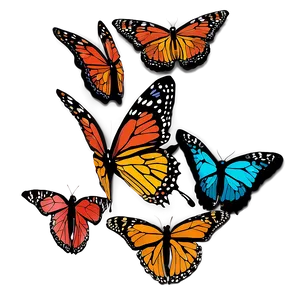 Abstract Monarch Butterflies Png 06252024 PNG image