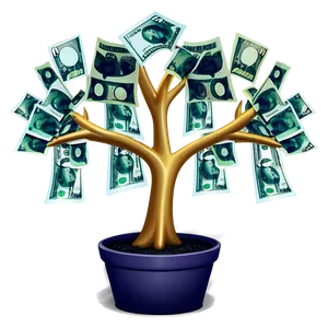 Abstract Money Tree PNG 17
