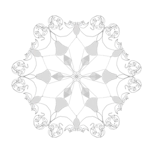 Abstract Monochrome Mandala PNG image