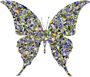 Abstract_ Mosaic_ Butterfly_ Artwork.png PNG