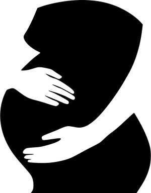 Abstract Motherand Child Embrace PNG
