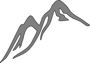 Abstract Mountain Range Silhouette