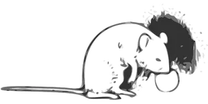 Abstract Mouse Silhouette Art
