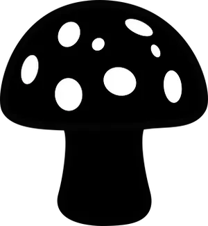 Abstract Mushroom Silhouette PNG image