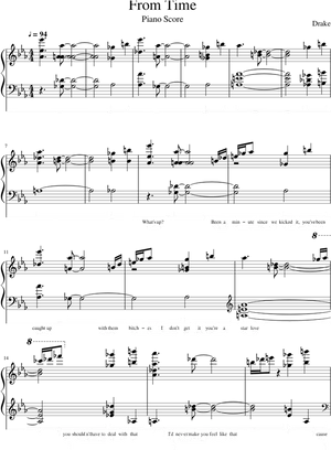 Abstract Musical Notation Art